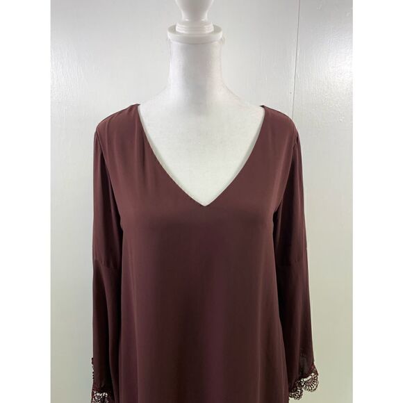 ASTR Burgundy Loose Short Dress Size S - Picture 6 of 11